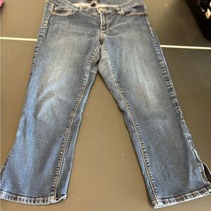 Stylish Blue Denim WHBM Capri’s